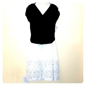 Dress Barn black and white dress.